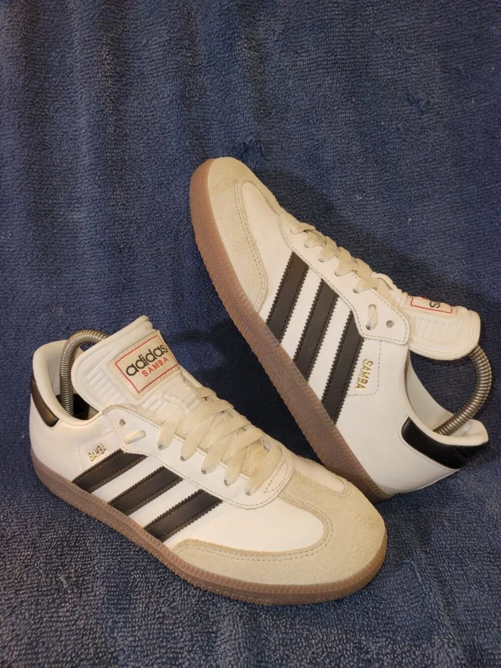 Adidas Samba Classic Men's Size 7 White Black Brown Gum Sneakers IH6001 (#2106)